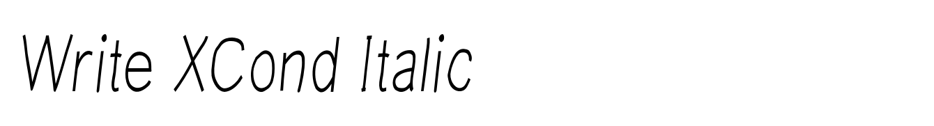 Write XCond Italic